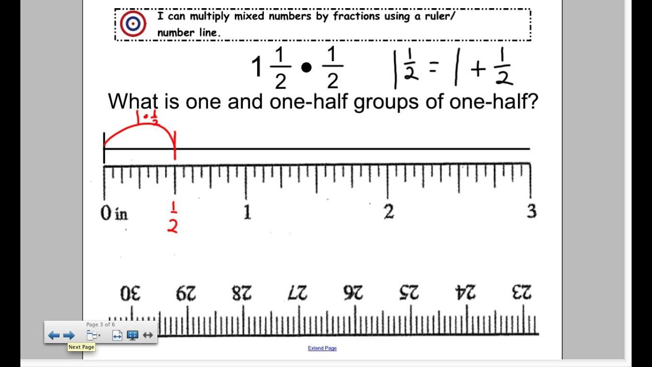 Multiply A Mixed Number By A Fraction Using A Number Line YouTube