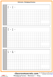 Multiplying Fractions KS2 Arithmetic Test Practice Classroom Secrets