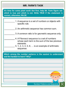 Number Patterns And Sequence 4th Grade Math Worksheets Helping With Math