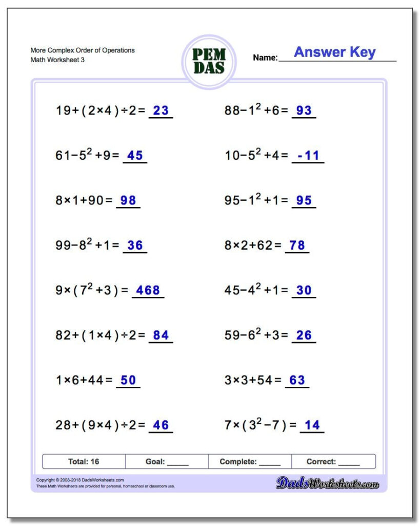 Order Of Operations