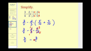 Order Of Operations Involving Fractions YouTube