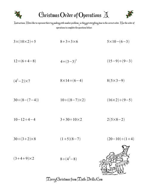 Order Of Operations Three Steps A 