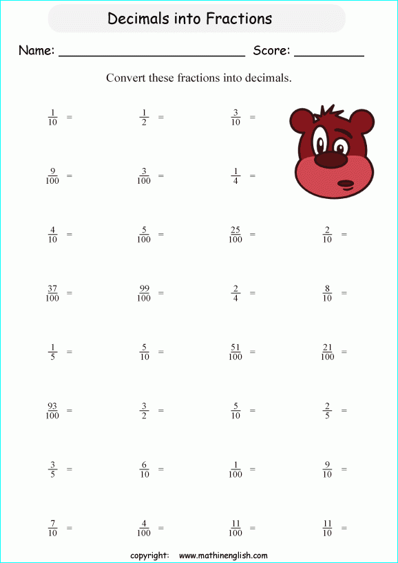 Printable Primary Math Worksheet For Math Grades 1 To 6 Based On The 