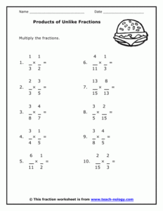 Products Of Unlike Fractions