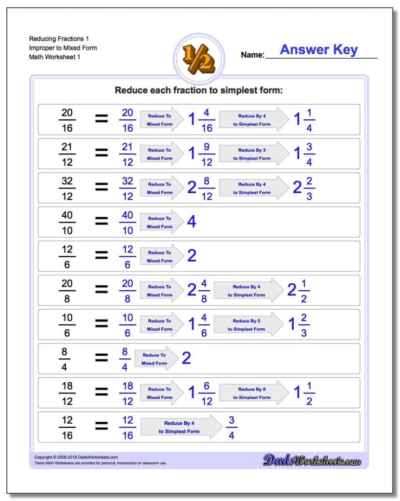 Reducing Fractions