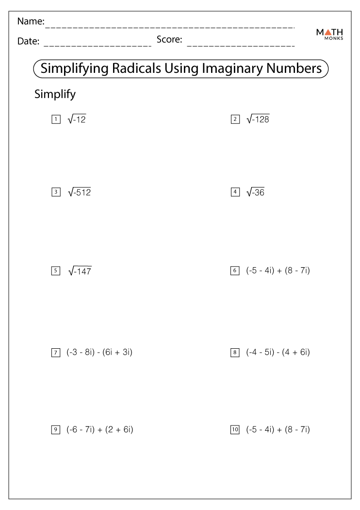 Simplifying Mixed Fractions Worksheet