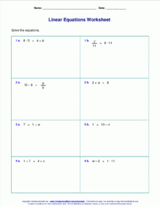 Solving Two Step Equations Worksheets 8th Grade