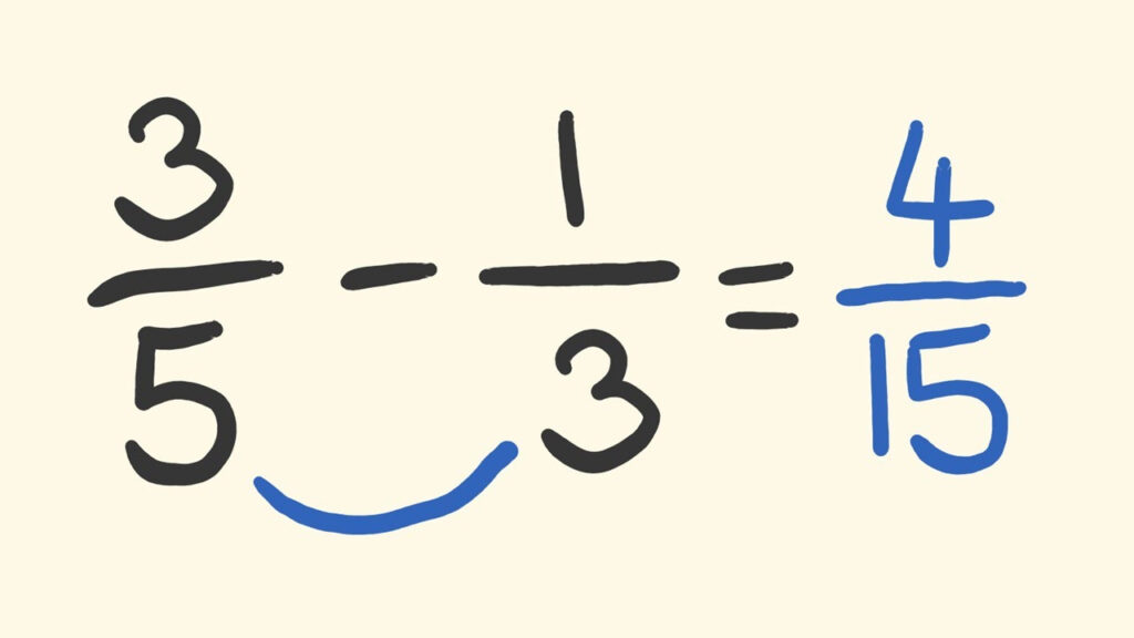 Subtract Fractions With Different Demoninators Trick Mentally Minus 