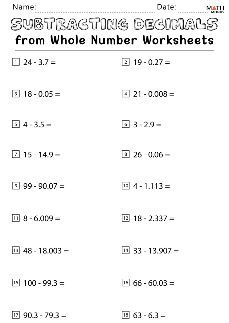 6th Grade Adding And Subtracting Fractions Worksheets