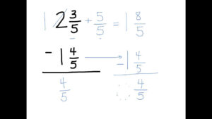 Subtracting Mixed Numbers With Common Denominators YouTube