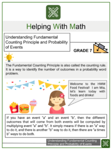 Understanding Fundamental Counting Principle Probability Worksheets