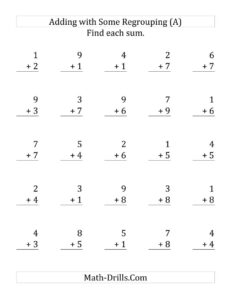 Www math drills Addition Worksheets Worksheet Hero