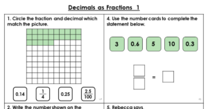 Year 5 Decimals As Fractions 1 Lesson Classroom Secrets Classroom