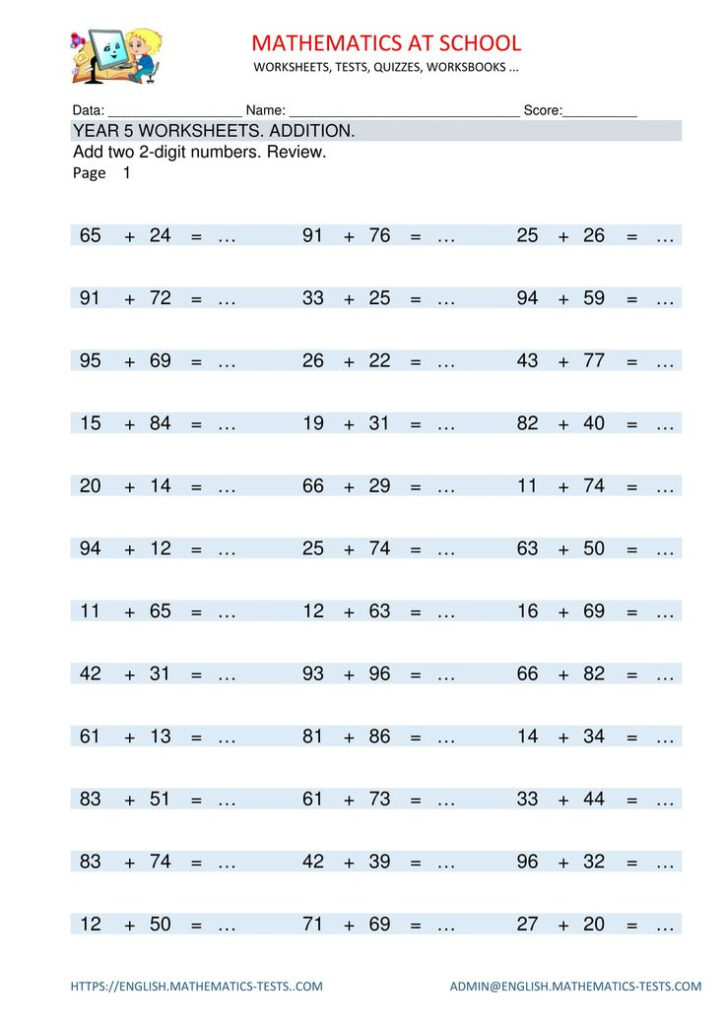 Year 5 Math Worksheets Year 5 Maths Worksheets Math Worksheet 3rd 