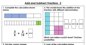 Year 6 Add And Subtract Fractions 2 Lesson Classroom Secrets