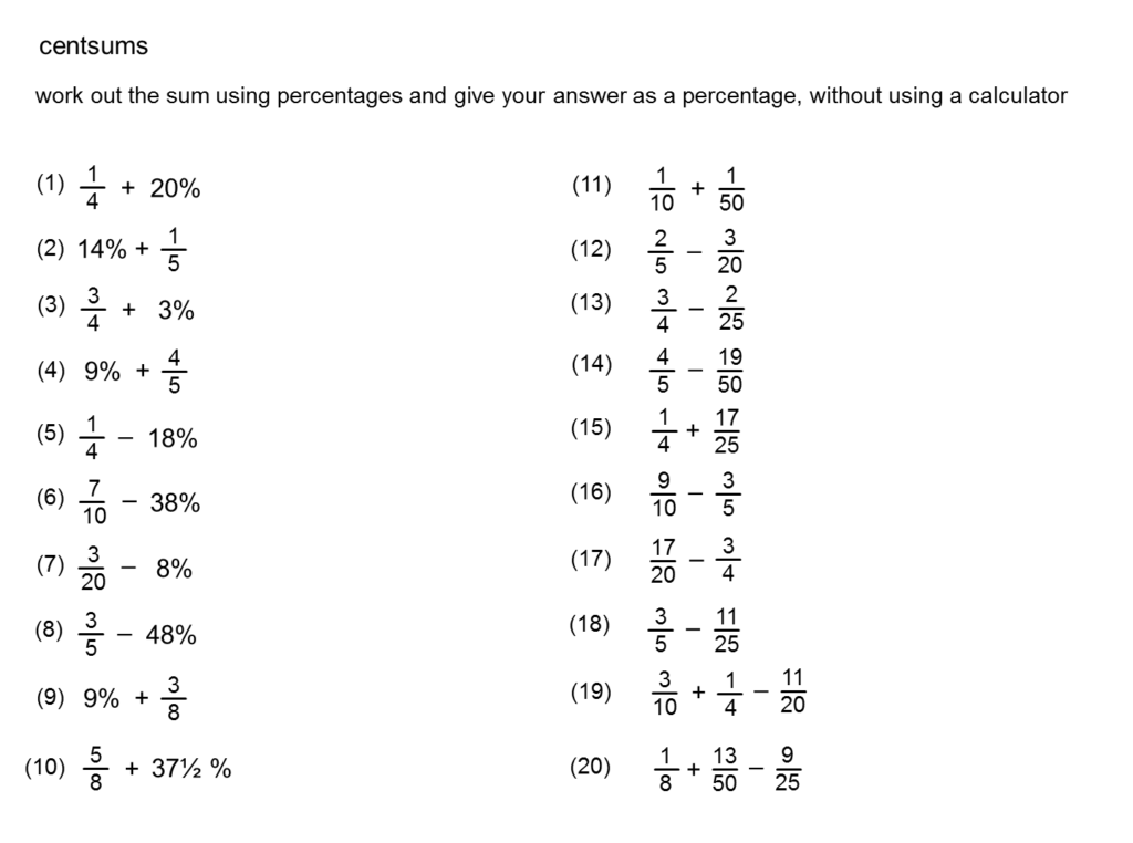 Year 9 Foundation SOW Fractions Decimals Percentages